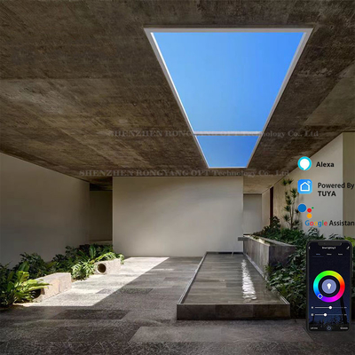شراء إضاءة سقفية LED صناعية متكاملة في السقف تتحكم أليكسا تويا CCT 6500K التصنيع عبر الإنترنت