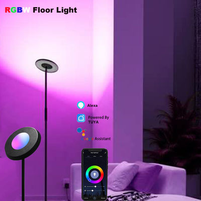 شراء CCT 2700K-5000K RGB مصباح أرضي زاوية Alexa التحكم الصوتي 24V عكس الضوء التصنيع عبر الإنترنت