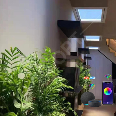 شراء نافذة كوة صناعية Tuya LED منور مزيف 2200K-7800K متعدد المشاهد للمنزل التصنيع عبر الإنترنت