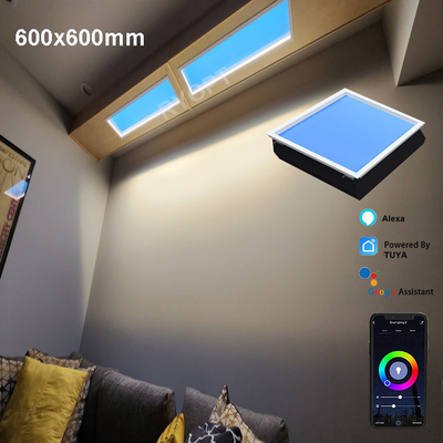 شراء السماء الزرقاء الاصطناعية بقيادة كوة سقف لوحة 600x600 عكس الضوء رقيقة جدا دالي 1V-10V التصنيع عبر الإنترنت