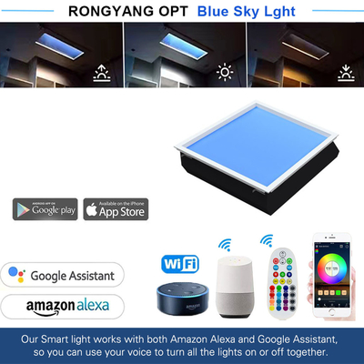 لوحة LED كوة 24 بوصة ، LED للتحكم الصوتي يحاكي ضوء الشمس من Alexa