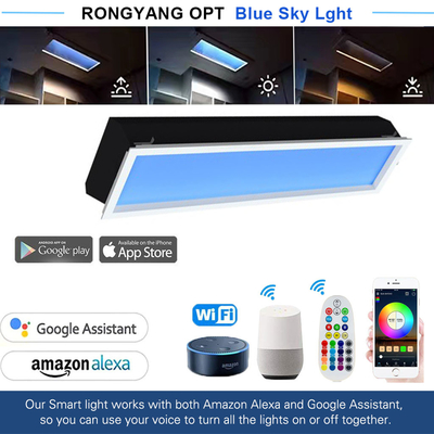 Tuya Control 8000lm لوحة ضوء النهار الاصطناعي ، 200W LED Sky Ceiling Panel