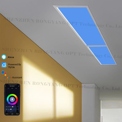 Tuya WiFi BT Control LED Skylight Panel درجة حرارة اللون القابلة للتضييق 2100-7000K