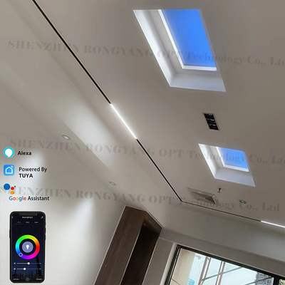 CCT 600x600 مربع ضوء السماء الاصطناعية ، سقف LED يحاكي ضوء الشمس