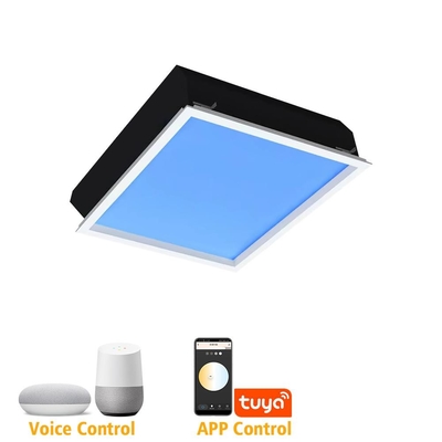 مربع 600x600 LED كوة اصطناعية 110V Tuya WIFI التحكم الصوتي