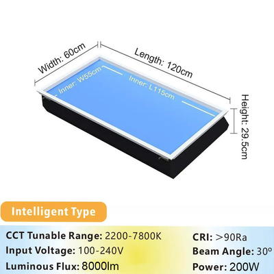 عامل الطاقة 0.9 ضوء لوحة السقف LED مع طاقة الخروج 150 واط و L1200 X W600 X H295mm