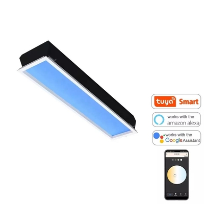 لوحة سقف LED مثبتة على السطح 120x30 110 فولت CCT لون السماء الزرقاء