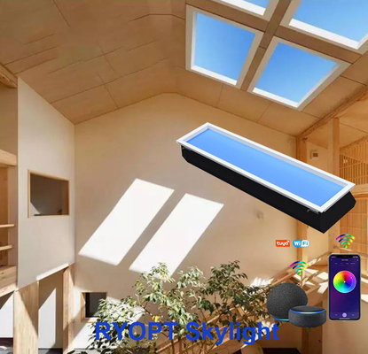 العلاج الطبيعي السماء الزرقاء LED مستطيلة لوحة السقف الضوء 47.2 X 11.8 X 5.9 بوصة