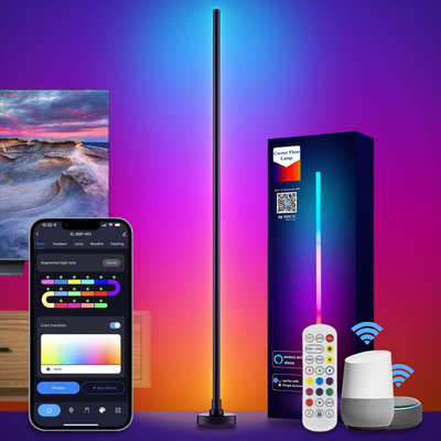 غرفة المعيشة الأشعة تحت الحمراء RGB الزاوية مصباح التحكم عن بعد مع وضع الموسيقى