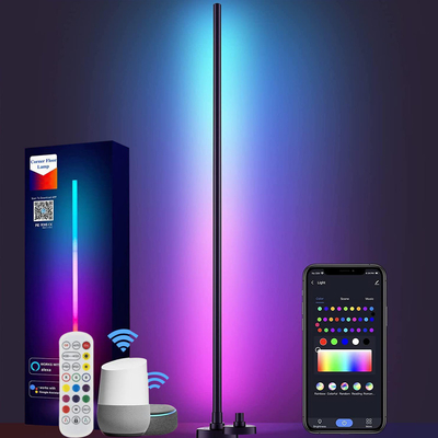 الشمال الحديث RGB LED مصباح أرضي داخلي عكس الضوء واي فاي التحكم الصوتي اليكسا
