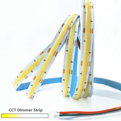 شريط إضاءة LED من السيليكون COB CCT 2500K قابل للتعتيم متعدد الأغراض