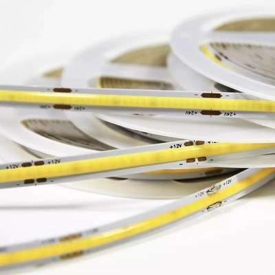 320LED / M 2700K شريط إضاءة ليد COB 180 زاوية مرنة 24V أبيض دافئ
