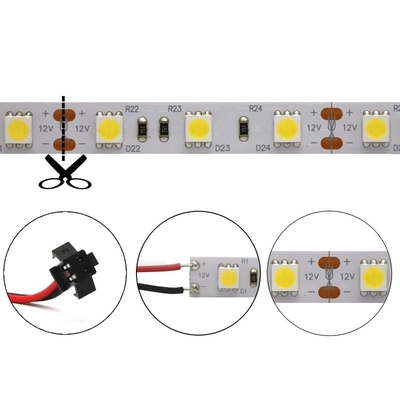 متعدد الألوان SMD 5050 RGB LED قطاع 60LED / M طول 100 مم