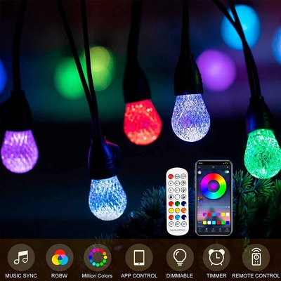 عيد الميلاد الأشعة تحت الحمراء RGB سلسلة ضوء DC 5V 48ft التحكم عن بعد للحزب