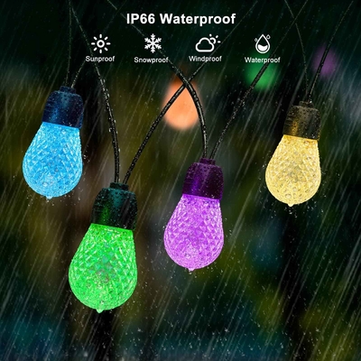IP65 مقاوم للماء RGB سلسلة ضوء في الهواء الطلق شاتيربروف 48FT عكس الضوء