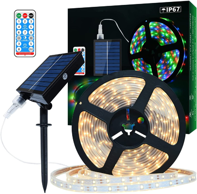 2835 أضواء شريط LED تعمل بالطاقة الشمسية قابلة للتعتيم ، أضواء شريط LED تعمل بالطاقة الشمسية متعددة السطوع