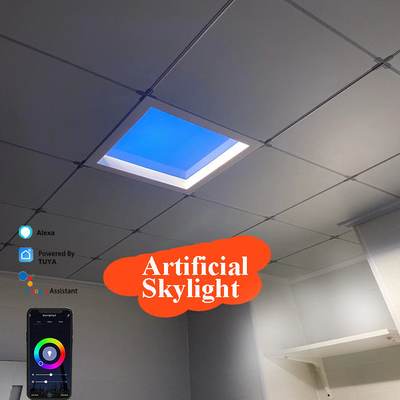 110V-240VAC مجموعة الطاقة المدخلة لوحة ضوء السقف LED مع Tuya WiFi BT Control وارتفاع احتياطي السقف 350mm