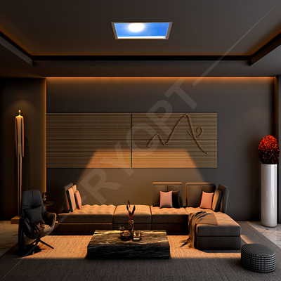 ضوء السماء الزرقاء الاصطناعية الذكية تويا الطبيعية المشرقة السقف LED لوحة السقف 350W